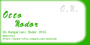 otto modor business card