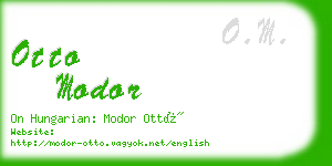 otto modor business card